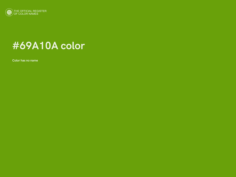 #69A10A color image