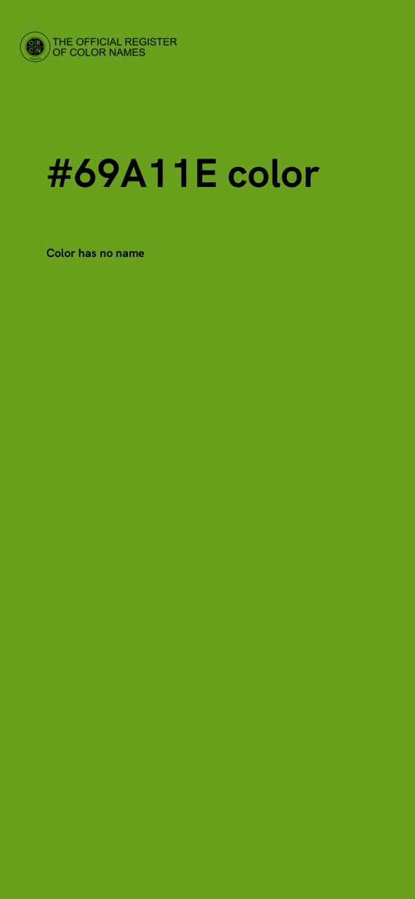 #69A11E color image