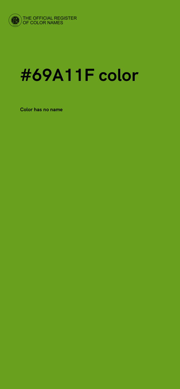 #69A11F color image