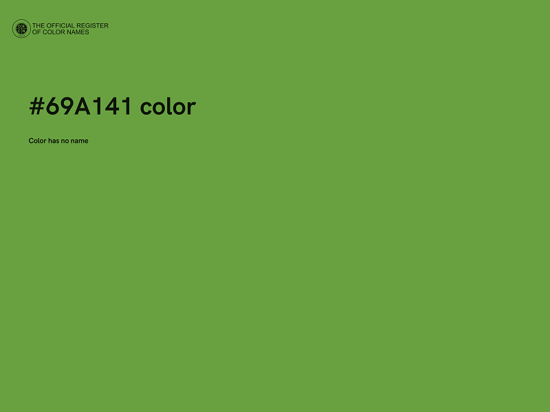 #69A141 color image