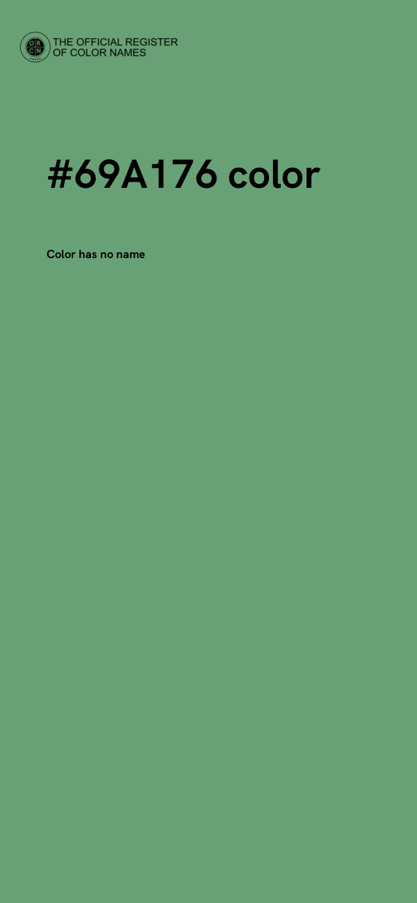 #69A176 color image