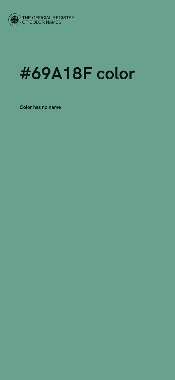 #69A18F color image