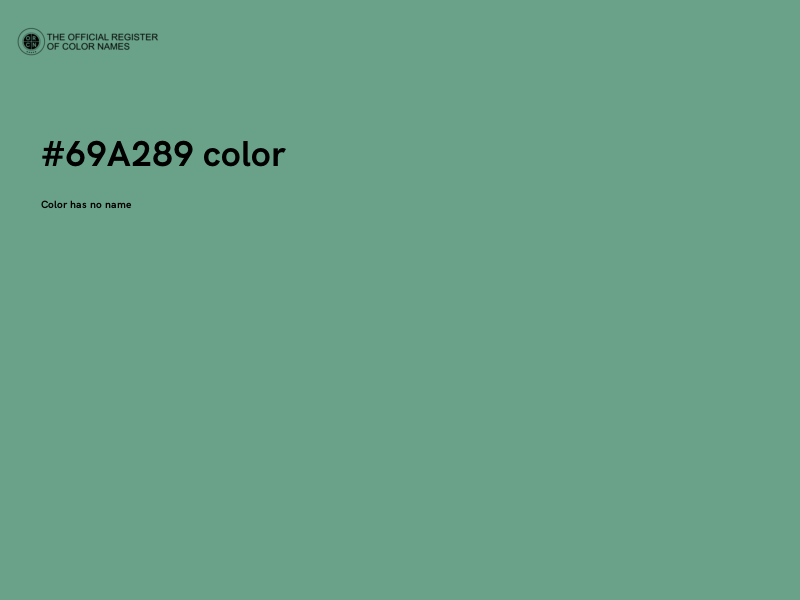 #69A289 color image
