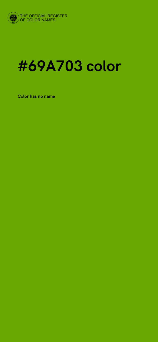 #69A703 color image