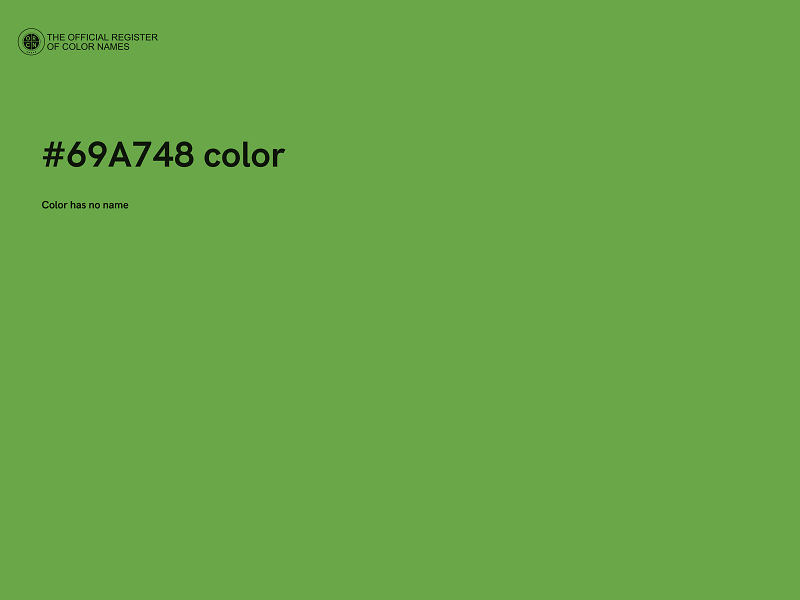 #69A748 color image