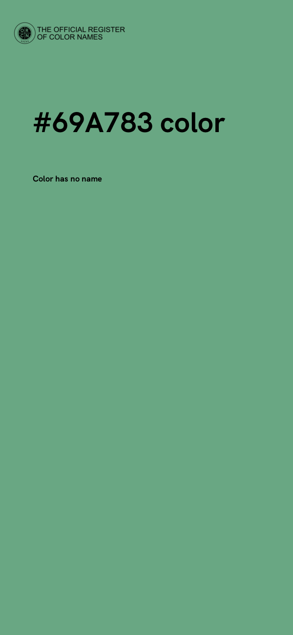 #69A783 color image