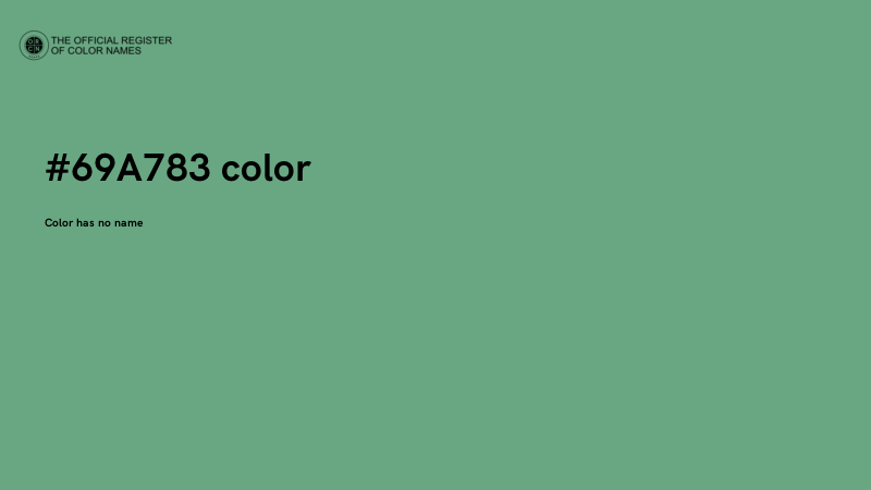 #69A783 color image