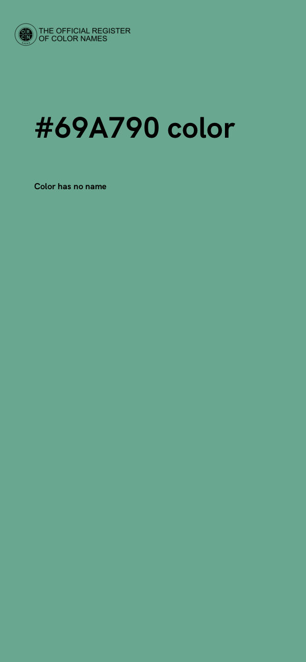 #69A790 color image