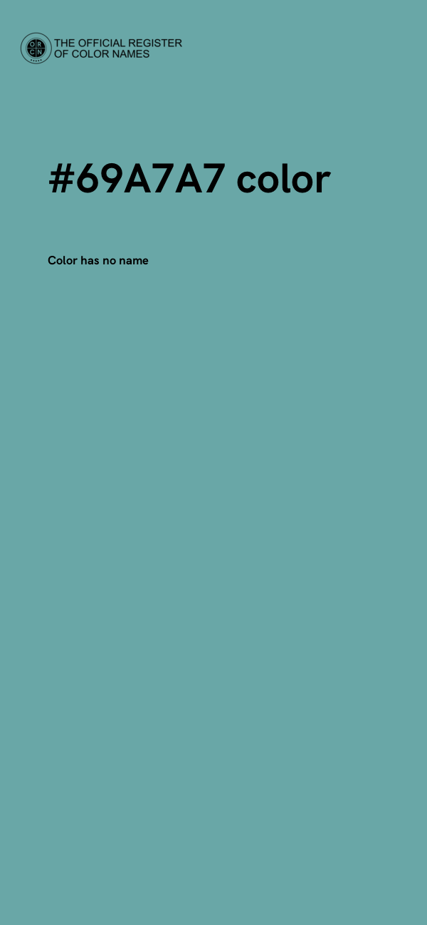 #69A7A7 color image