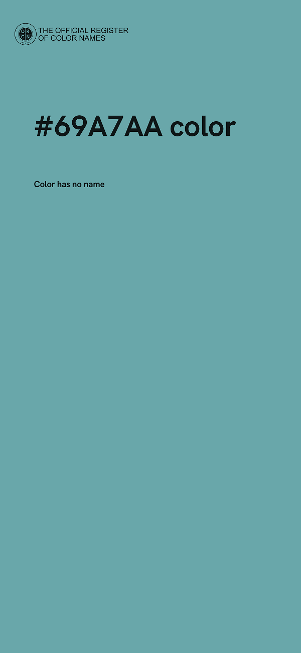 #69A7AA color image