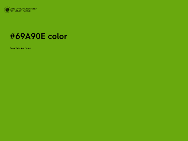 #69A90E color image