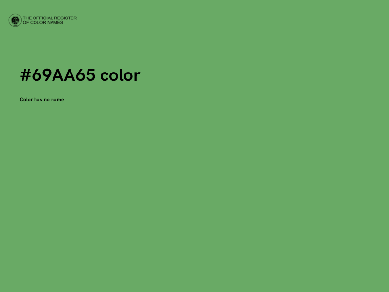 #69AA65 color image