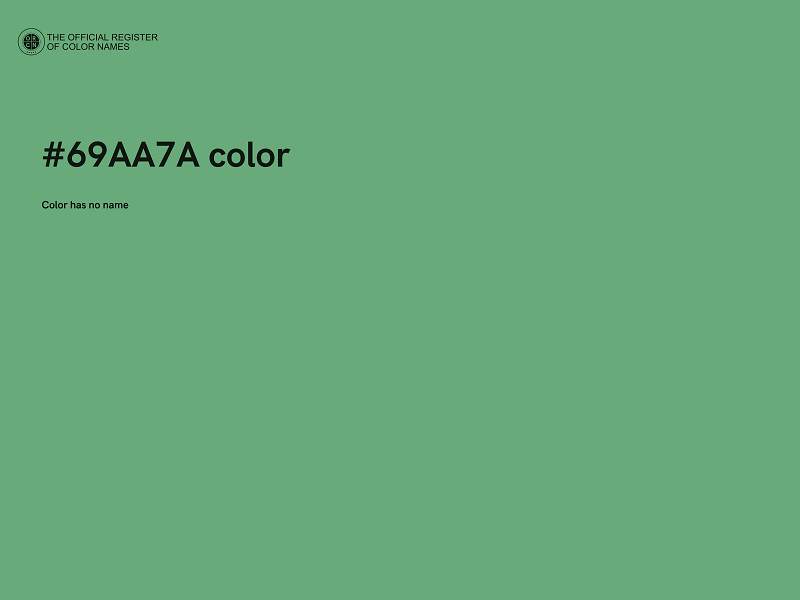 #69AA7A color image