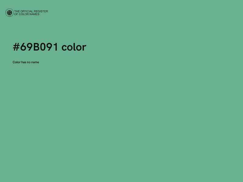 #69B091 color image