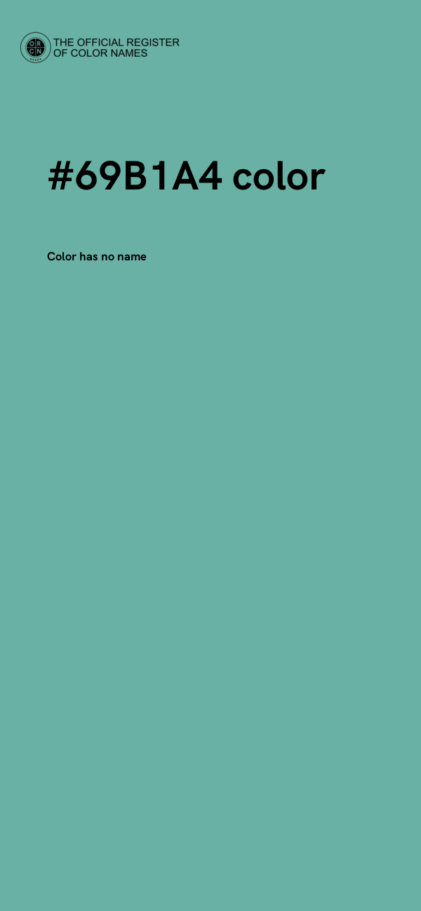 #69B1A4 color image