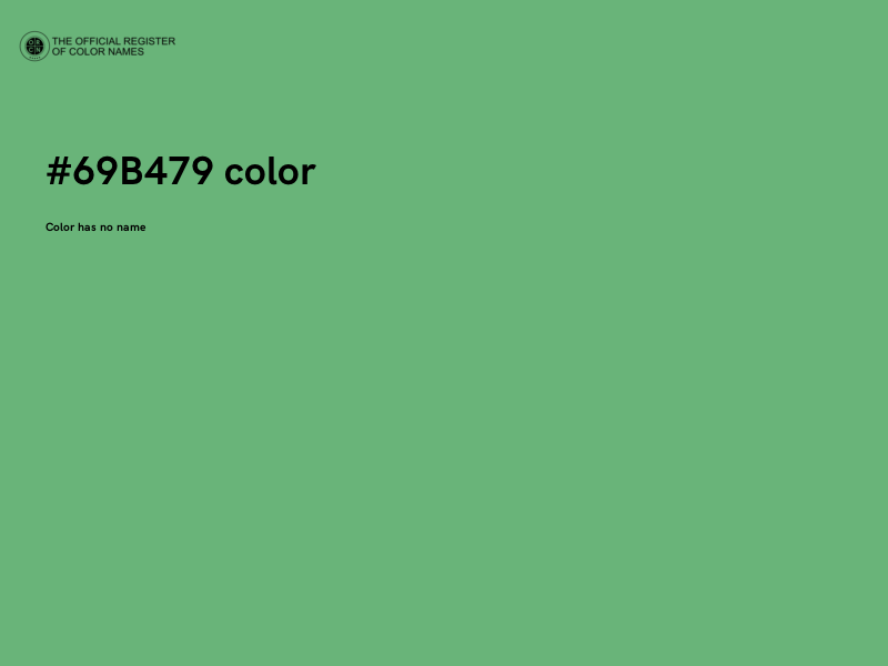#69B479 color image