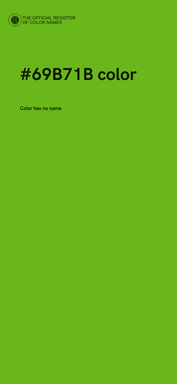#69B71B color image
