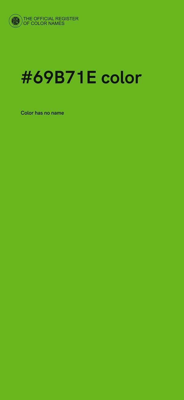 #69B71E color image
