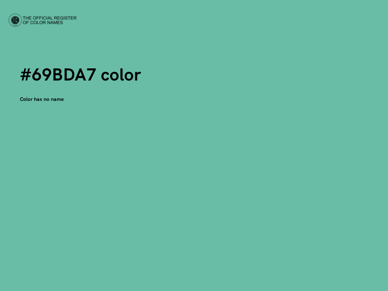 #69BDA7 color image