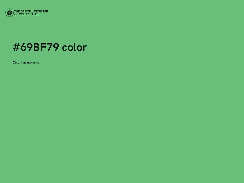 #69BF79 color image
