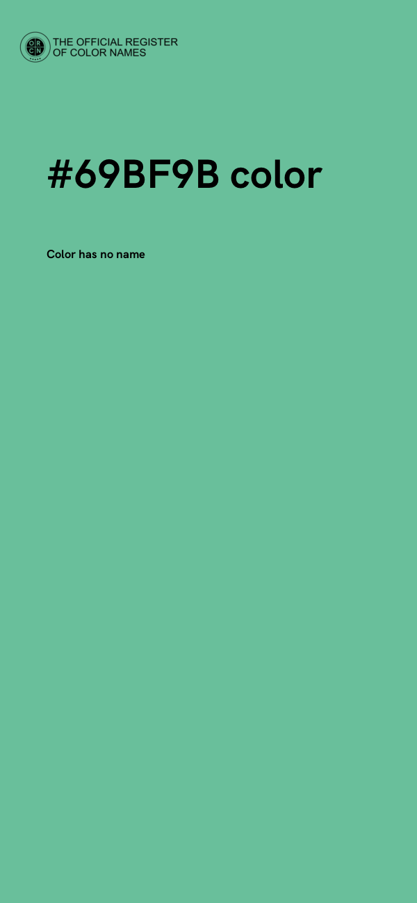 #69BF9B color image