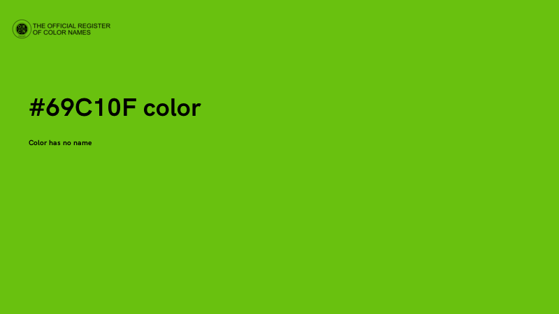 #69C10F color image