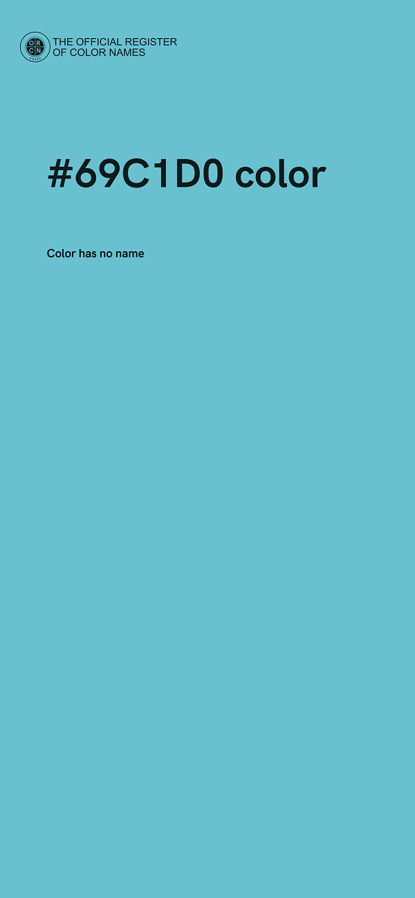 #69C1D0 color image