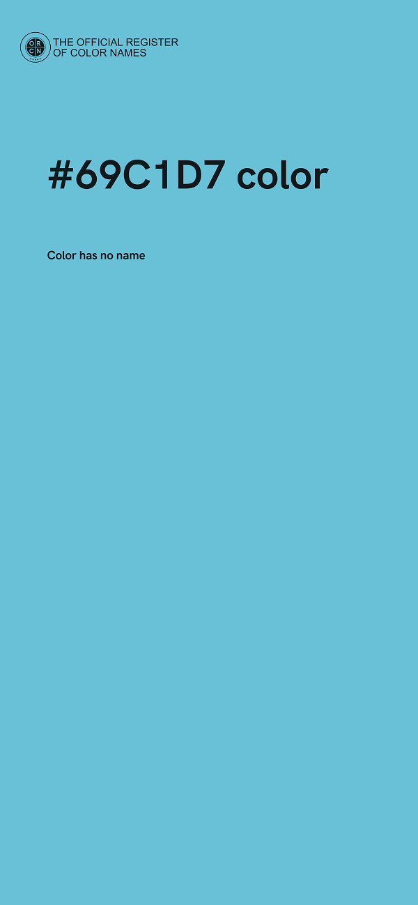 #69C1D7 color image