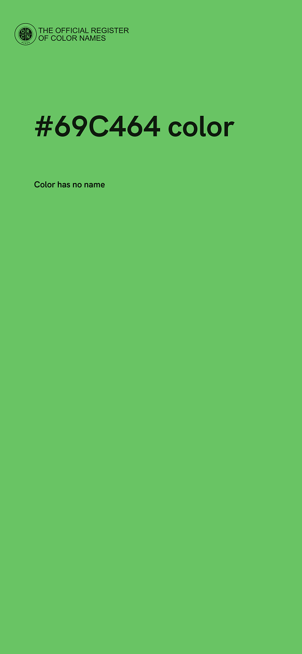 #69C464 color image
