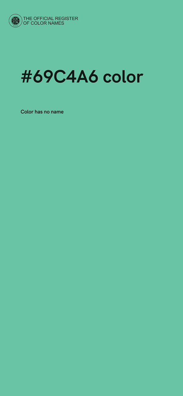 #69C4A6 color image