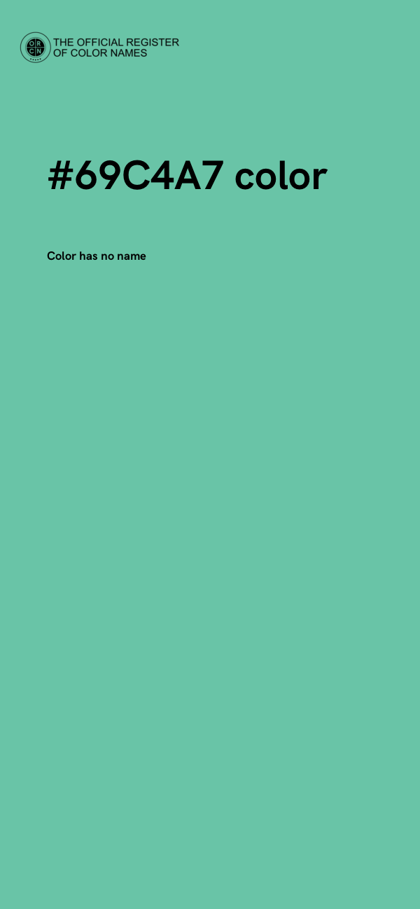 #69C4A7 color image