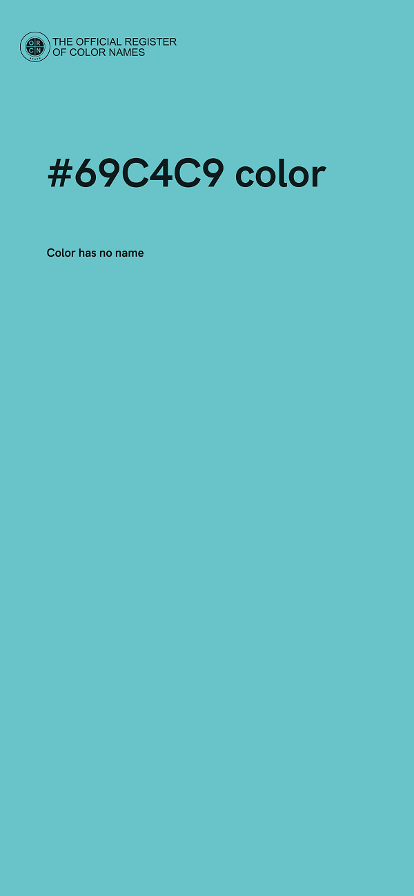 #69C4C9 color image