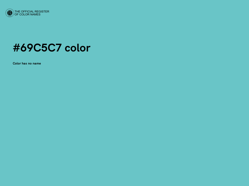 #69C5C7 color image