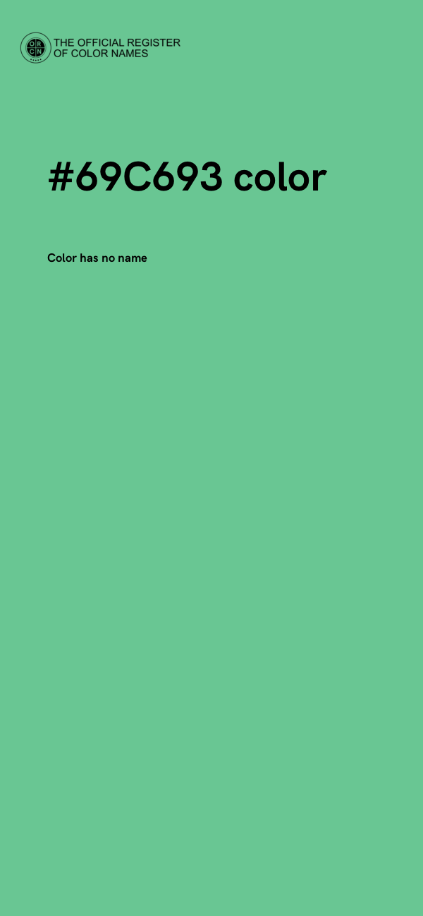 #69C693 color image