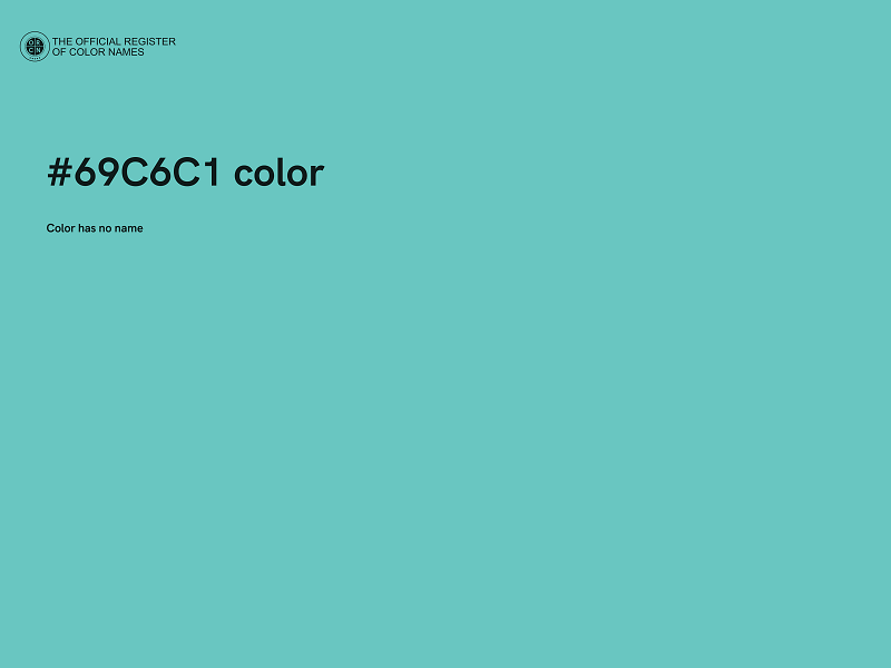 #69C6C1 color image