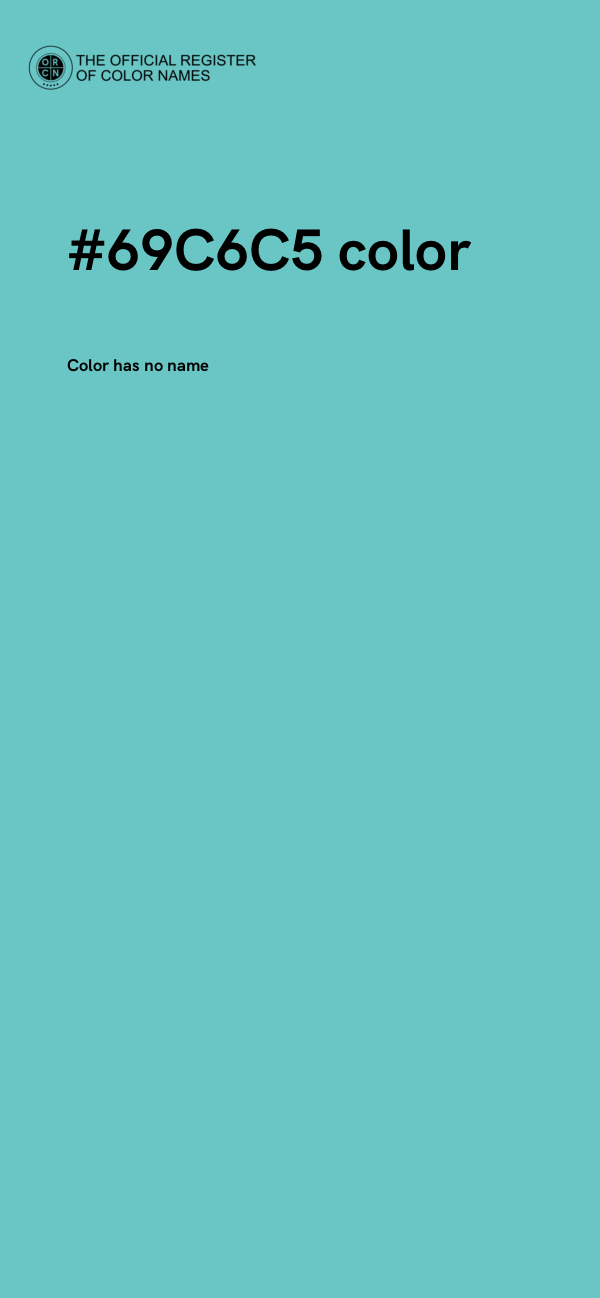 #69C6C5 color image