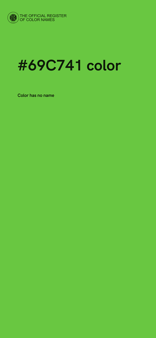 #69C741 color image