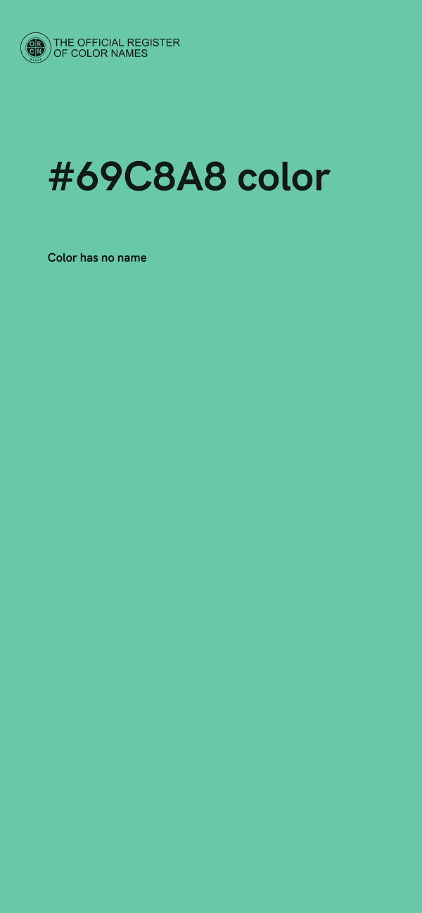 #69C8A8 color image