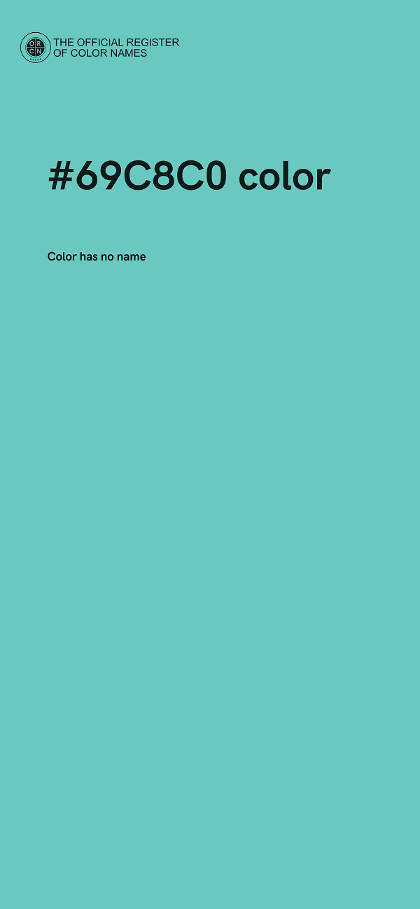 #69C8C0 color image