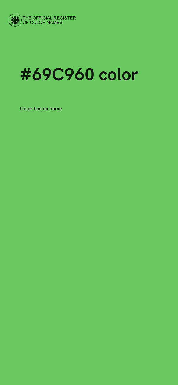 #69C960 color image