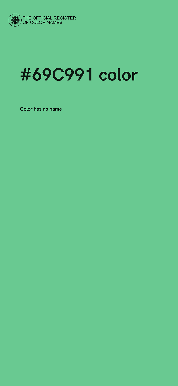 #69C991 color image