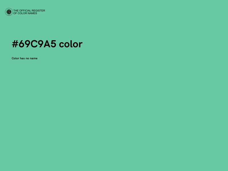 #69C9A5 color image