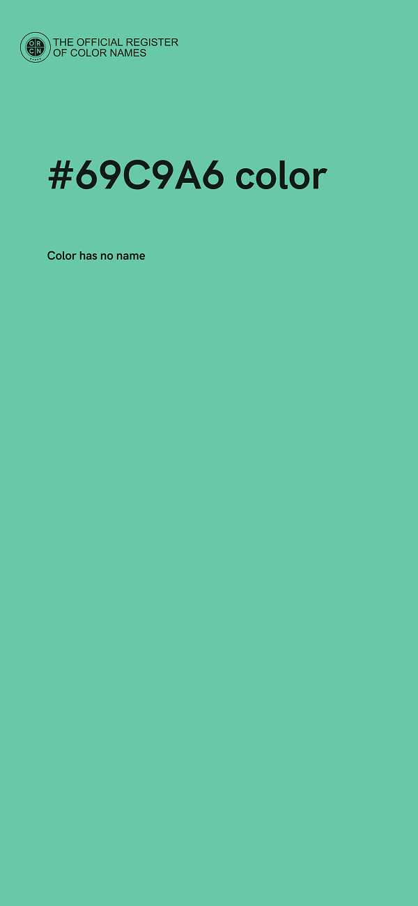 #69C9A6 color image