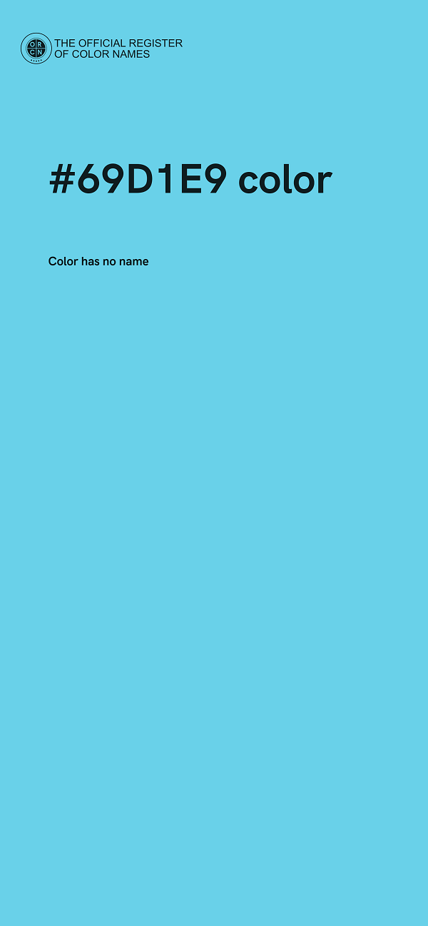 #69D1E9 color image