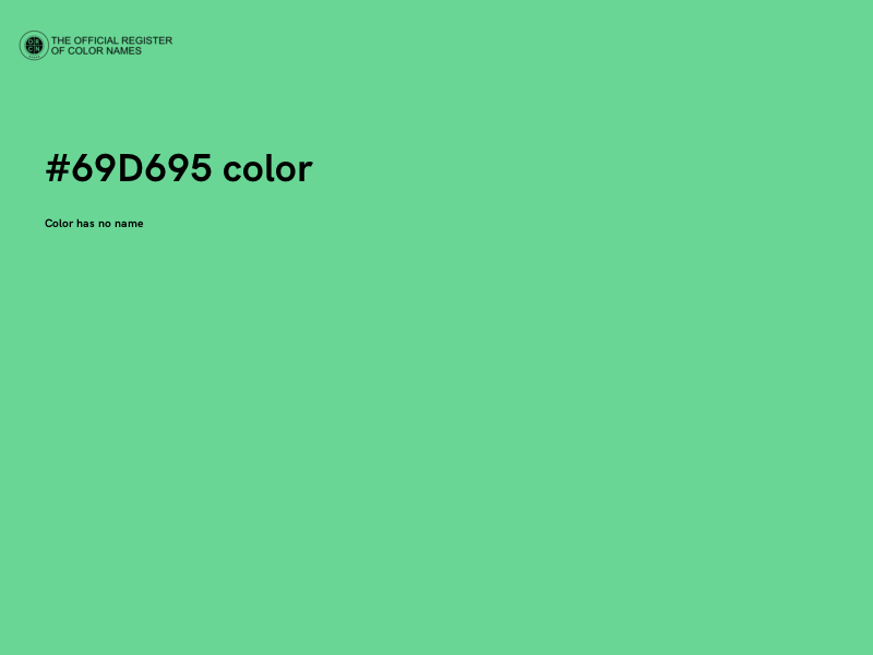 #69D695 color image