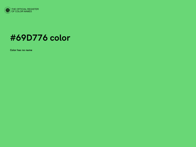 #69D776 color image