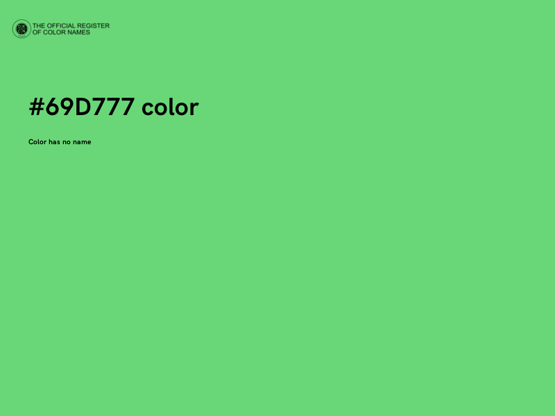 #69D777 color image
