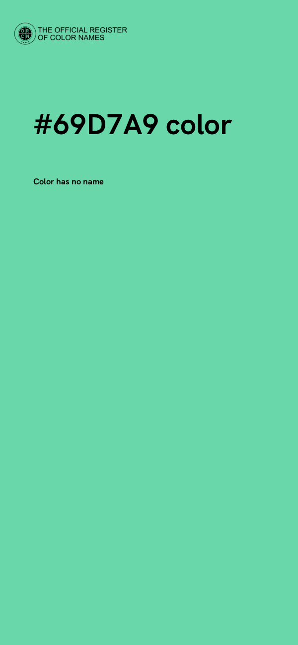 #69D7A9 color image