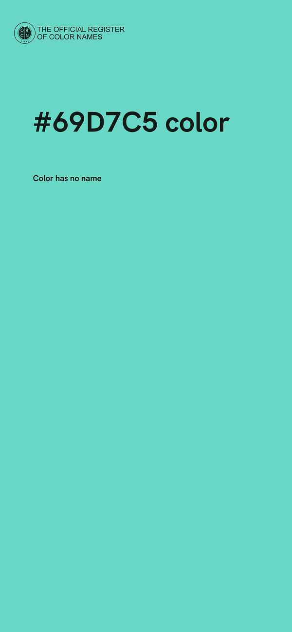 #69D7C5 color image