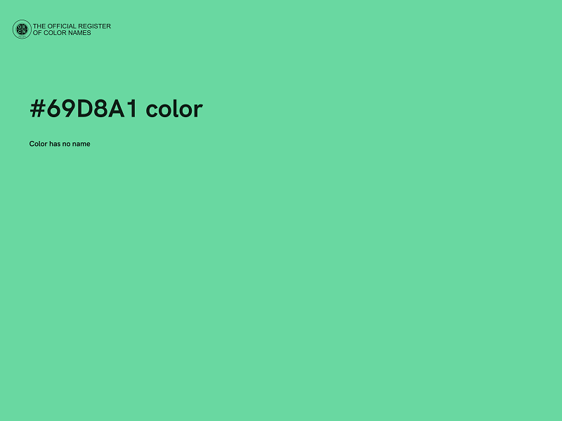 #69D8A1 color image